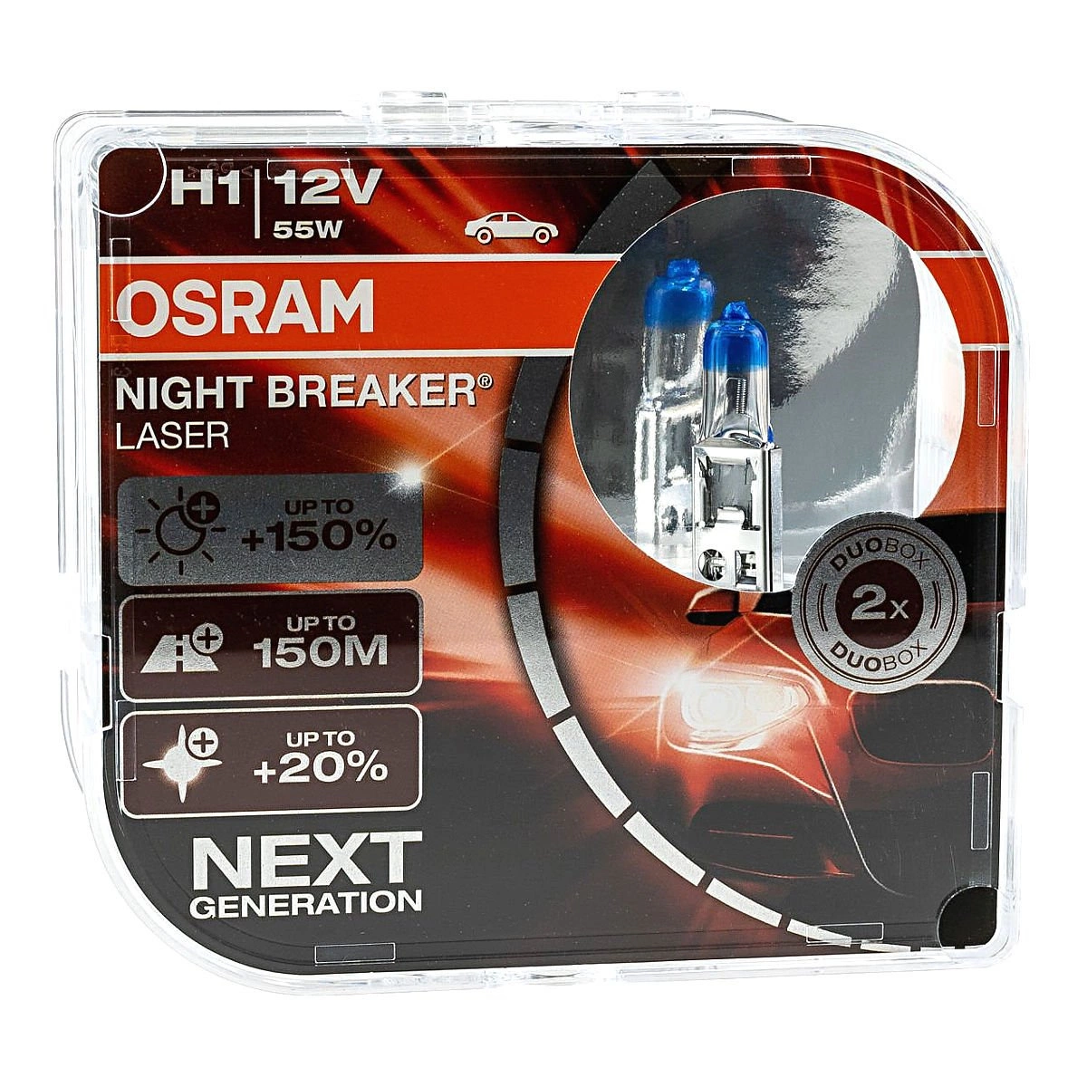 OSRAM H1 Night Breaker LASER +150% DUO BOX 2szt • autokosmetyki •